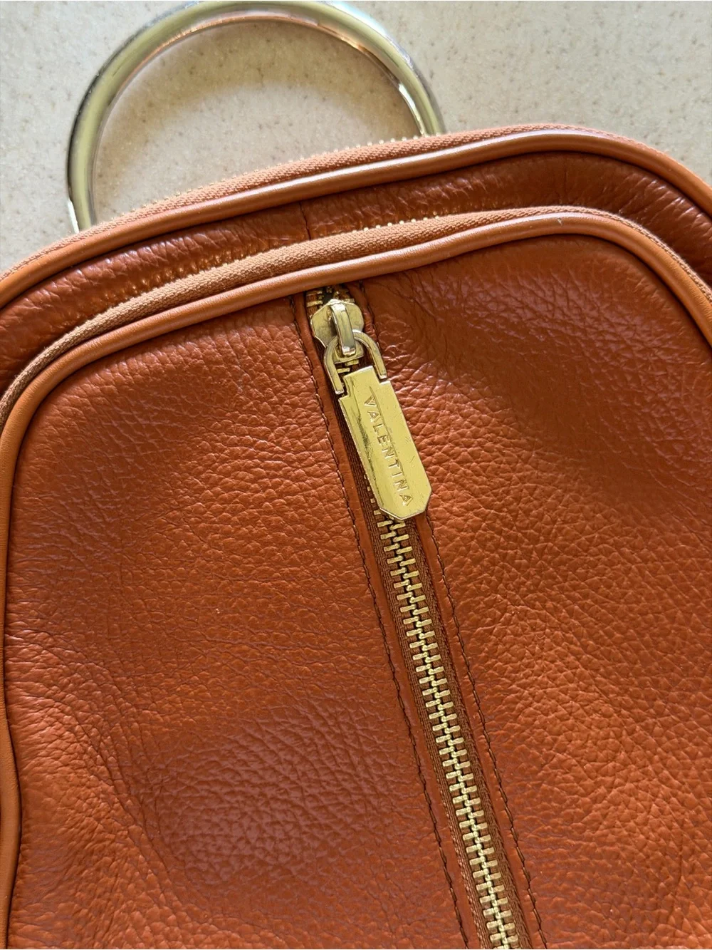 Valentina | Genuine Leather Convertible Dome Bag Backpack